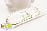 GALILEO mod. MEU F14 Moniseur Gentleman eyeglass frame full silver, Rectangular rims, New Old Stock