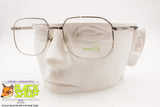 GALILEO mod. MEU F14 Moniseur Gentleman eyeglass frame full silver, Rectangular rims, New Old Stock