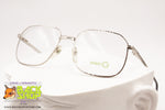 GALILEO mod. MEU F14 Moniseur Gentleman eyeglass frame full silver, Rectangular rims, New Old Stock