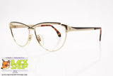 MARIO VALENTINO by METALFLEX mod. C.12 355 Vintage eyeglass frame women, golden & black, New Old Stock 1980s
