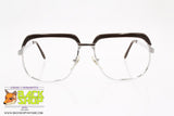 Vintage eyeglass frame browline mod. 9859 Silver & Brown, steel material, New Old Stock 1960s