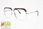 Vintage eyeglass frame browline mod. 9859 Silver & Brown, steel material, New Old Stock 1960s