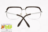 Vintage eyeglass frame browline mod. 9859 Silver & Brown, steel material, New Old Stock 1960s