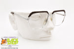 Vintage eyeglass frame browline mod. 9859 Silver & Brown, steel material, New Old Stock 1960s