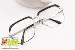 Vintage eyeglass frame browline mod. 9859 Silver & Brown, steel material, New Old Stock 1960s