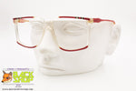 AZZARITI Vintage glasses frame squared women, red & clear strass, New Old Stock 1980s