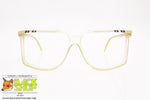 AZZARITI Vintage glasses frame squared women, clear & cream strass, New Old Stock 1980s