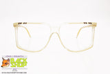 AZZARITI Vintage glasses frame squared women, clear & cream strass, New Old Stock 1980s