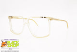 AZZARITI Vintage glasses frame squared women, clear & cream strass, New Old Stock 1980s