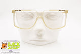 AZZARITI Vintage glasses frame squared women, clear & cream strass, New Old Stock 1980s