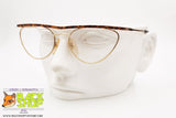 AZZARITI Vintage eyeglass frame oval flat top with dappled bar, New Old Stock 1980s