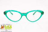 ALEX Vintage eyeglass frame women, cat eye emerald green, New Old Stock 1970s