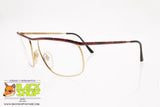 AZZARITI Vintage eyeglass frame rectangular rounded with dappled bar red & black, New Old Stock 1980s