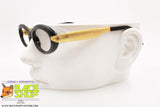 ROCCO BAROCCO mod. 8696 10, Vintage sunglasses frame flattened oval, black & golden, New Old Stock 1990s