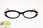 ROCCO BAROCCO mod. 8696 10, Vintage sunglasses frame flattened oval, black & golden, New Old Stock 1990s