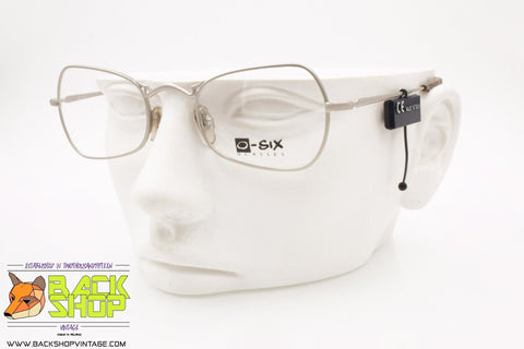 O-SIX GLASSES mod. 054 528 Vintage eyeglass frame, crazy shape rectangular, New Old Stock 1990s