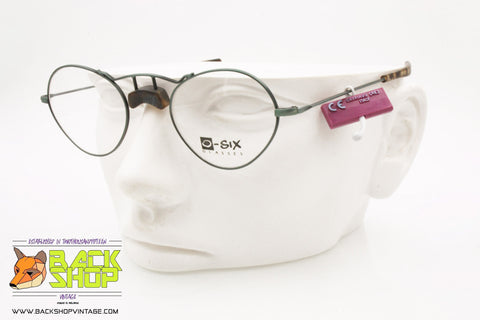 O-SIX GLASSES mod. 050 000 Vintage eyeglass frame round, hype unique design, New Old Stock 1990s