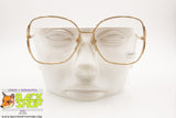 LUXOTTICA mod. 2011 Made in Italy frame glasses, golden plaque 18k white adorned, New Old Stock 80s