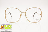 LUXOTTICA mod. 2011 Made in Italy frame glasses, golden plaque 18k white adorned, New Old Stock 80s