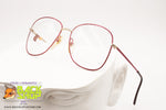 EQUIPE VISTA mod. Regina Round women eyeglass frame, Red cherry rims, New Old Stock 1980s