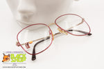 EQUIPE VISTA mod. Regina Round women eyeglass frame, Red cherry rims, New Old Stock 1980s