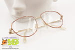 LINO VENEZIANI mod. LV 122-321 Ovalized women's eyeglass frame, salmon pink marmorized, New Old Stock