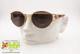 NINA RICCI mod. 3437 matte golden frame havana tortoise shell stone effect, Oval pantos sunglasses spectacles Made in France, Nos 80s