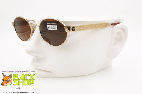 FLORENCE VOGUE mod. VO 3133-S ORO, Vintage sunglasses golden oval, New Old Stock 1990s
