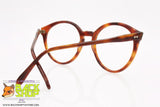 SAVIO OPTIK mod. PANTOS 3703, Vintage round keyhole eyeglass frame brown, acetate sheet, New Old Stock 1970s