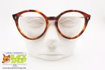 SAVIO OPTIK mod. PANTOS 3703, Vintage round keyhole eyeglass frame brown, acetate sheet, New Old Stock 1970s