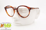 SAVIO OPTIK mod. PANTOS 3703, Vintage round keyhole eyeglass frame brown, acetate sheet, New Old Stock 1970s