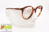 SAVIO OPTIK mod. PANTOS 3703, Vintage round keyhole eyeglass frame brown, acetate sheet, New Old Stock 1970s