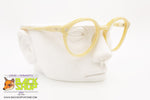 SAVIO OPTIK mod. PANTOS 908, Vintage round keyhole eyeglass frame cream marbled, acetate sheet, New Old Stock 1970s