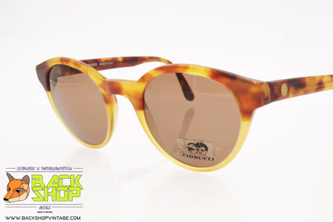 FIORUCCI mod. FC6 975 Round Clubmaster Sunglasses, tortoise & caramel, New Old Stock 1990s
