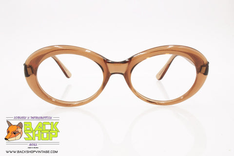LIFE Vintage eyeglass frame women, sturdy acetate brown, New Old Stock 1970s