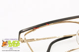 AZZARITI Vintage eyeglass frame squared flat top with black bar, New Old Stock 1980s