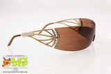 LUXURY Vintage mono lens women Sunglasses mask shape, full adorned, New Old Stock