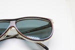 SAFILO sunglasses mask,  iridescent shield made in italy vintage retro 90s blue lenses futuristic style
