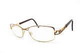 Vintage CAZAL womens eyewear // , gold & brown glittered top , vintage 80s frame