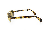 Aviator sunglasses gold & havana tortoise THE CONQUEST metal e celluloid  // rectangular aviator shape made in Italy NOS deadstock