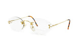 Womens vintage eyeglasses frame Drop Shape rimless COLUMBUS mod. M206 Gold & Havana, Superb and Hype eyewear // NOS 1980s