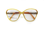 Viennaline Optyl acetate NOS 70s space age drop oval lenses, lime and orange Deadstock eyewear