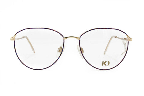 Vintage 1980s made in Spain eyewear KADIMA for reading or sunglasses // 22k pale gold filled & coloured eye wire // New Old Stock frame