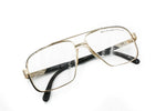 Luxury and Rare Aviator frame John Player Special mod. JPS 014 pale golden & black // 80s man eyewear, New Old stock 1980s