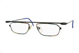 Unique designer eyeglasses FREESTYLE by ARGENTA mod. 749 , black & raibow details, rare and dope// NOS 80s Deadstock