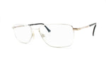 Cerruti lunettes mod. C1584 rectangular monsieur gentleman frame Titanium & acetate // vintage 1990s frame silver and pale gold