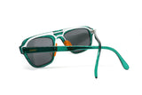 ESPRIT 90s sunglasses wayfarer restyle , green traslucent snakeskin celluloid, frontal openable frame, NOS 90s