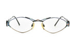 Moder design Space age oval eyeglasses // vintage futuristic frame 1990s // rare eyeglasses