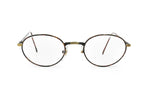 Vintage 80s oval eyeglasses golden aged & dappled brown // vintage eyewear 1980s