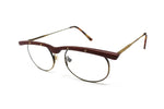 Authentic 1960s oval glasses unified wood bridge golden aged colour, Artisanal work G&W TEND // Nos rare spectacles